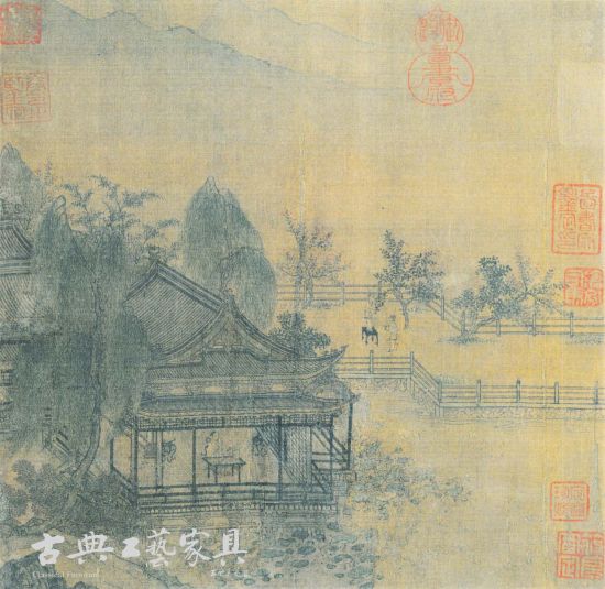 上海博物馆藏南宋佚名《水阁纳凉图》