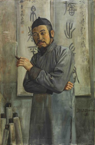 图4 《王梦白像》 李毅士 1920年 117 cm×76cm 布面油彩 中央美术学院美术馆藏