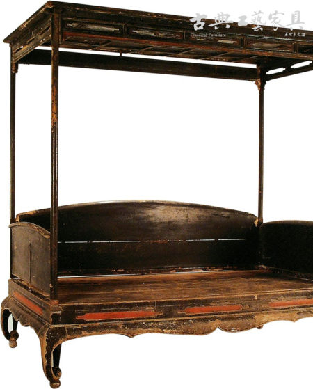 图5 明后期 朱黑漆架子床(引自《山西传统家具·可乐居选藏》)