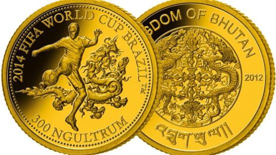 不丹发行世界杯纪念币