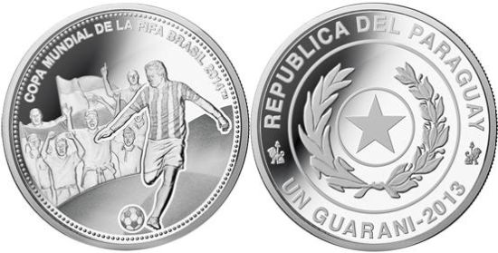 巴拉圭发行的世界杯纪念币
