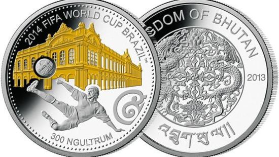 不丹发行世界杯纪念币