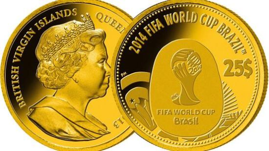 英属维尔京群岛发行的世界杯纪念币