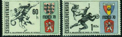 捷克1970年第9届世界杯足球赛部分邮票