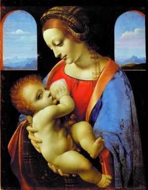 达·芬奇油画作品《圣母丽达》，俄罗斯艾尔米塔什博物馆藏。