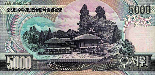 第四套纸币2002版5000圆（背）