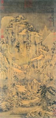 乔岫幽居图 马琬作 绢本浅设色，纵119.9厘米，横57.8厘米，现藏于台北故宫博物院