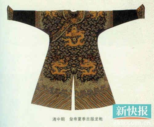 清中期皇帝夏季吉服龙袍