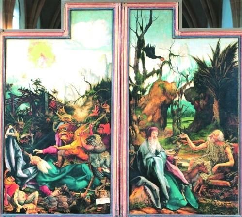 　　《圣安东尼的诱惑》，马蒂亚斯·格吕内瓦尔德(1512~1516年)