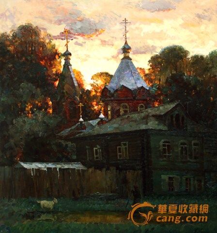 　　(库金《古老的勒热夫》，现藏于境艺园俄罗斯油画画廊)