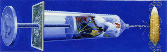 凡克·摩尔《鸡尾酒》 38.1x121.9cm 布面油画 2001年