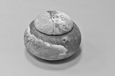 双耳带盖红山彩陶。资料图片