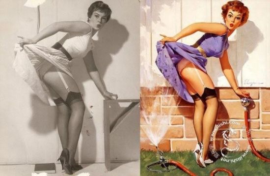 美国手绘20世纪20年代性感美女原型照