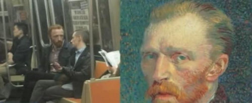 罗伯特•雷诺兹近日在美国纽约搭乘地铁时，被人偷拍。（视频截图）