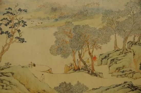 　　文徵明《江南春图卷》局部(明)