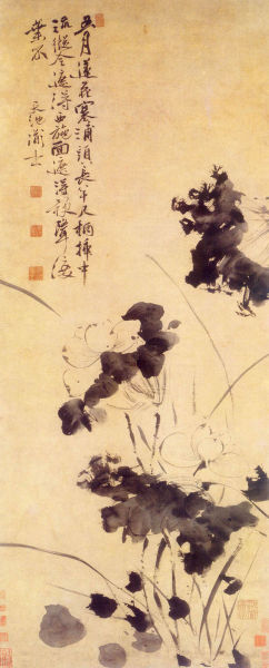 　　徐渭《五月莲花图轴》(明)