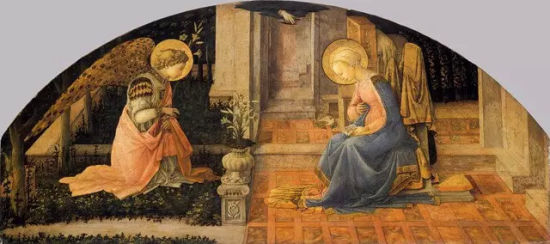 ▲ 《天使报喜图》，Filippo Lippi