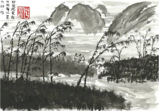 　　孤舟大龙猫，独钓寒江雪。