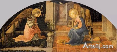 《天使报喜图》，Filippo Lippi