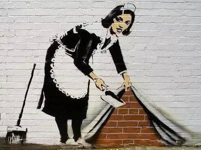 班克斯(Banksy)涂鸦作品sweeper