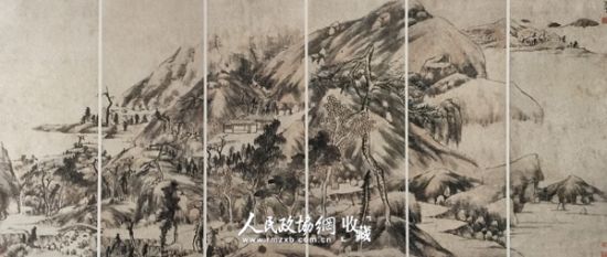 　　《山水图》，清初朱耷作，纸本，南京博物院藏。