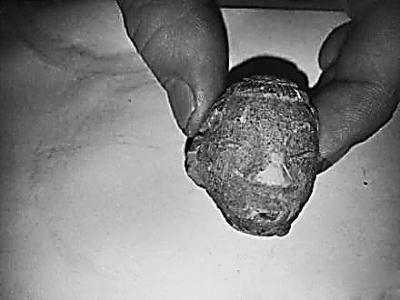 半拉山积石冢出土的陶人头像。 图片由李玉江提供