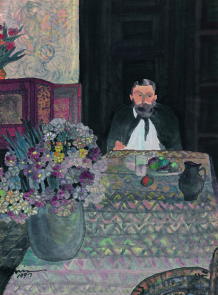 《安德鲁博士》 46X34cm  1997年作 纸本设色