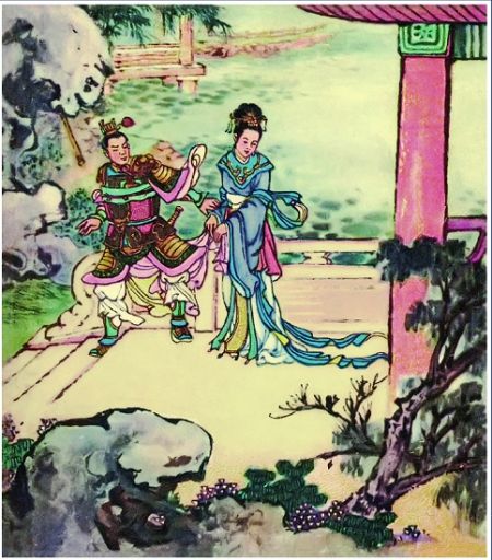 57版《三国演义》连环画《凤仪亭》分册的封面