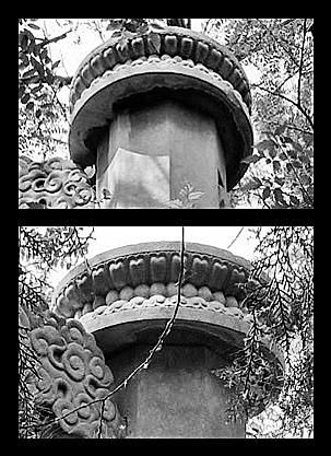 为莲盘，原本在华表的顶端 摄/法制晚报讯记者 崔毅飞