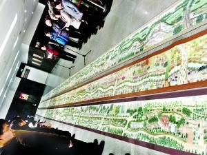 40米长卷绘出淮安河岸风光 画家赠予市博物馆