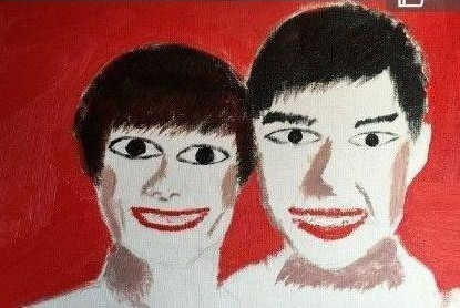 邓超送给孙俪画像当结婚5周年的礼物。