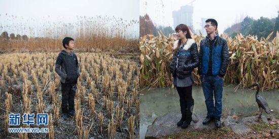 外出打工父母与留守儿童的“合”影作品《遥望：爱在远方》