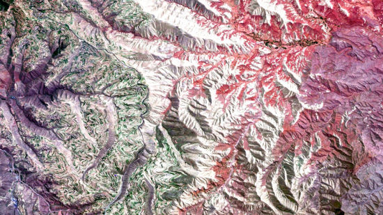 　　中国兰州的梯田