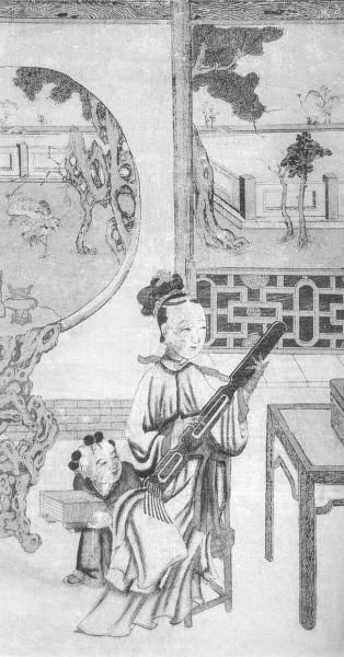 　　桃花坞版画《琴棋书画》