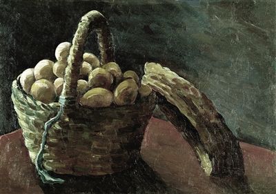 萧淑芳1929年作品《一筐鸡蛋》。