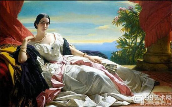 1843 弗朗兹·夏维尔·温特哈特 Portrait of Leonilla, Princess of Sayn-Wittgenstein-Sayn