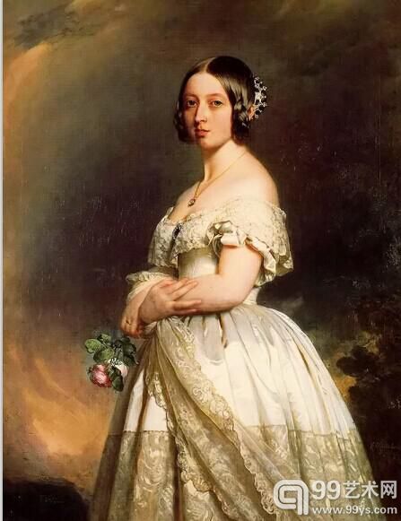 1842 夏维尔·温特哈特绘制 维多利亚女王像