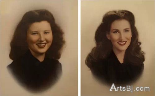 左：外婆 Mildred （1928 出生）