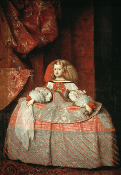 委拉斯开兹《玛格丽特公主》（The Infanta Margarita），212×147cm，画布油彩，1660年