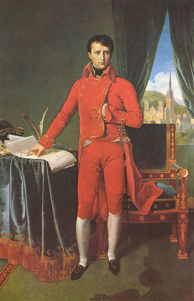 安格尔《任第一执政官时的拿破仑》（Bonaparte As First Consul），227×147cm，画布油彩，1804年