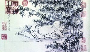 北京故宫博物院藏明宣德皇帝（朱瞻基）绘《武侯高卧图》