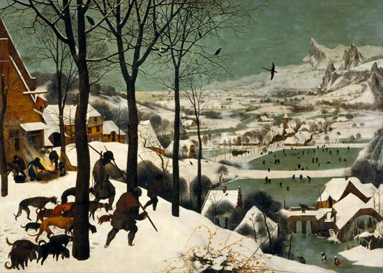 老彼得·勃鲁盖尔(Bruegel Pieter)《雪中的猎人》(The hunters in the snow)