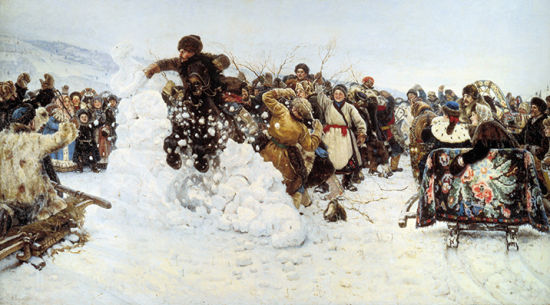 瓦西里·伊万诺维奇·苏里科夫(Vasily Ivanovich Surikov)《攻克雪城》(Taking a snowy town)