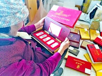 图为：周老太的收藏品