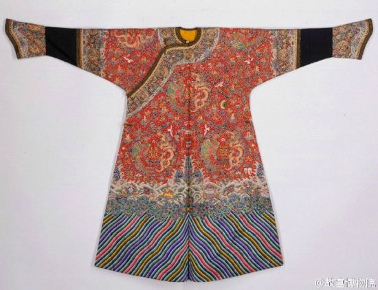 清代后妃冬衣棉袍