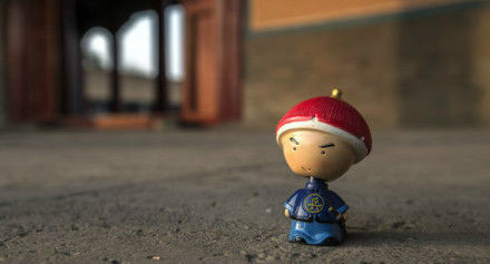 故宫Q版公仔照梦摆拍