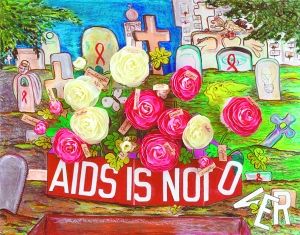 Edith Alvarez作品《艾滋病尚未结束》（2012）