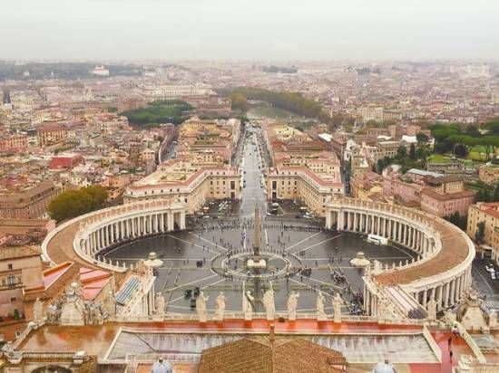 　从穹顶俯瞰圣彼得广场及罗马城