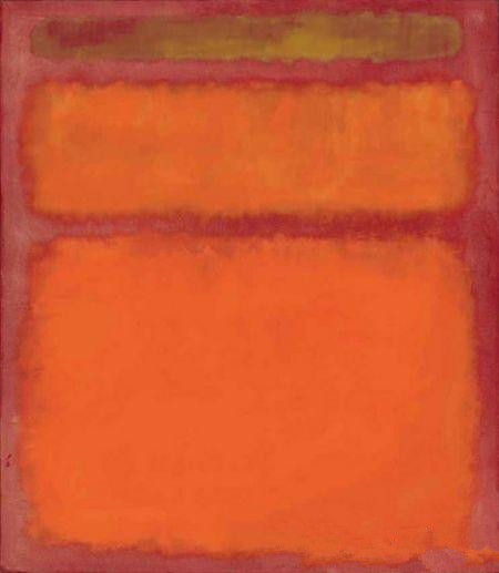 马克•罗斯科的油画《橙、红、黄》
