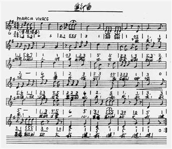 《义勇军进行曲》曲谱修改定稿